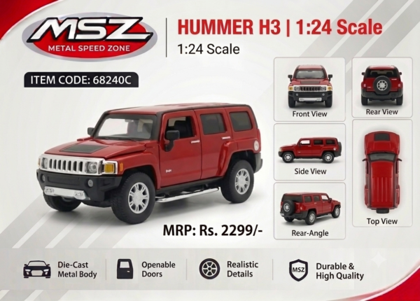 Hummer H3 Item Code: 68240C 1:24 Scale